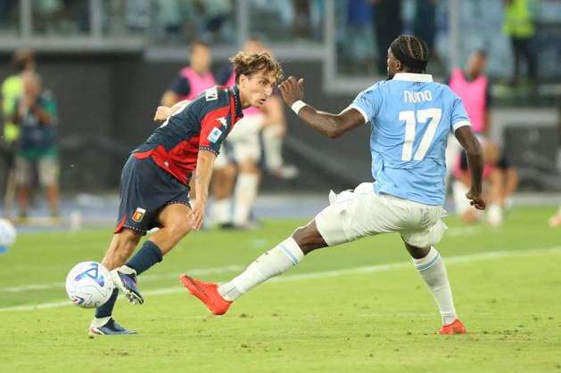 SOCCER - Serie A - SS Lazio vs. Genoa CFC Photo by IPA ABACAPRESS.COM87948782 - Tommaso Baldanzi of Genoa Cricket and Football Club is in action during the 2026–2027 Serie A match between S.S. Lazio and Genoa C.F.C. at the Stadio Olimpico in Rome, Italy. Rome Italy  Copyright: xIPAxSport ABACAx