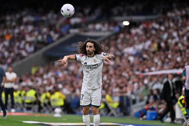August 30, 2026, Madrid, Madrid, Spain: 17 MARC CUCURELLA of Real Madrid CF taking a throw-in during the match on Matchday 3 of the 2026-27 National League First Division Championship between REAL MADRID C.F. and MALAGA CF, played at the Bernabeu Stadium on August 30, 2026, in Madrid, Spain. REAL MADRID C.F. Vs. MALAGA CF - 2026 27 National League First Division Championship (08 30 26)  - ZUMAc312 20260830_zsp_c312_215 Copyright: xOscarxManuelxSanchezx