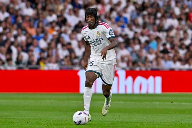 August 30, 2026, Madrid, Madrid, Spain: 25 YAN DIOMANDE of Real Madrid CF in action during the match on Matchday 3 of the 2026-27 National League First Division Championship between REAL MADRID C.F. and MALAGA CF, played at the Bernabeu Stadium on August 30, 2026, in Madrid, Spain. Madrid Spain - ZUMAc312 20260830_zsp_c312_276 Copyright: xOscarxManuelxSanchezx