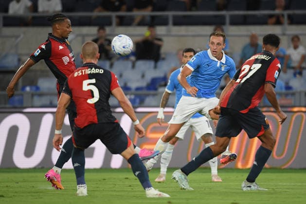 IPA87953452 - Lazio s Davide Frattesi during the 2026–2027 Serie A match between SS Lazio and Genoa CFC at the Olympic Stadium in Rome on August 30, 2026.  Copyright: xFabrizioxCorradetti IPAxSportx xx 87953452