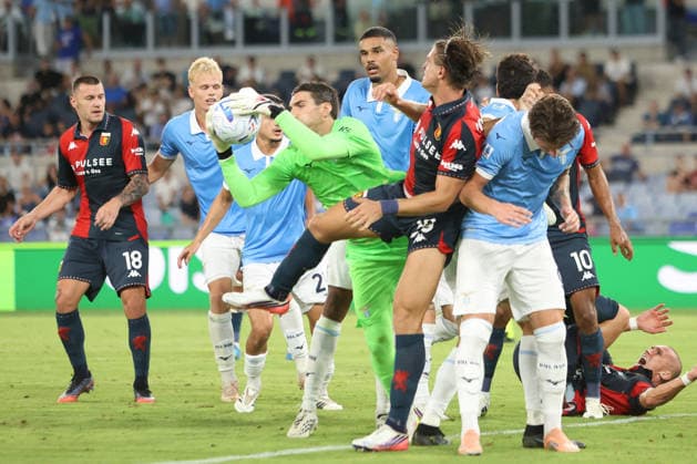SOCCER - Serie A - SS Lazio vs. Genoa CFC Photo by IPA ABACAPRESS.COM87950329 - Christos Mandas of Societa Sportiva Lazio is in action during the 2026–2027 Serie A match between S.S. Lazio and Genoa C.F.C. at the Stadio Olimpico in Rome, Italy. Rome Italy  Copyright: xIPAxSport ABACAx