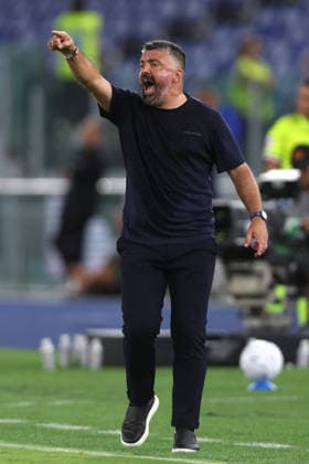 SOCCER - Serie A - SS Lazio vs. Genoa CFC Photo by IPA ABACAPRESS.COM87950751 - Rome, Italy — August 30, 2026: Gennaro Gattuso, coach of Lazio, gives instructions to his team during the 2026–2027 Italian Serie A — Enilive Championship soccer match between SS Lazio and Genoa CFC at the Olympic Stadium in Rome. Rome Italy  Copyright: xIPAxSport ABACAx