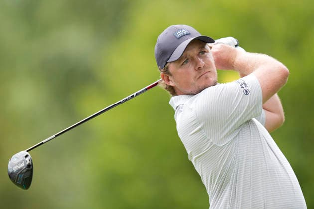 SUTTON COLDFIELD, ENGLAND - AUG 30: Eddie Pepperell ENG) plays from the third tee during Round 4 at the 2026 Husqvarna British Masters at The Belfry, Sutton Coalfield on August 30, 2026 in Warwickshire, England The 2026 Husqvarna British Masters