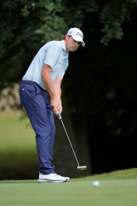 SUTTON COLDFIELD, ENGLAND - AUG 30: Jacob Skov Olesen (DEN) putts on the seventh green during Round 4 at the 2026 Husqvarna British Masters at The Belfry, Sutton Coalfield on August 30, 2026 in Warwickshire, England The 2026 Husqvarna British Masters