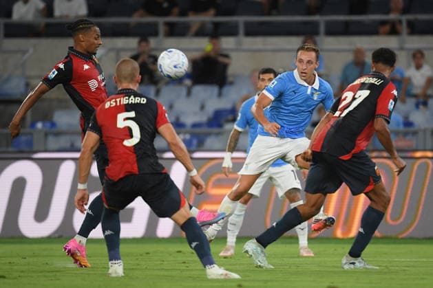 SOCCER - Serie A - SS Lazio vs. Genoa CFC Photo by IPA ABACAPRESS.COM87953452 - Lazio s Davide Frattesi during the 2026–2027 Serie A match between SS Lazio and Genoa CFC at the Olympic Stadium in Rome on August 30, 2026. Rome Italy  Copyright: xIPAxSport ABACAx