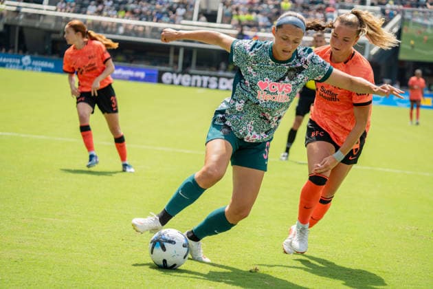 Washington D.C., United States, August 30th 2026: Ashley Hatch (33 Washington Spirit) dribbles with the ball during the National Women s Soccer League match between the Washington Spirit and Bay FC at Audi Field in Washington, D.C., United States. (Taneen Momeni SPP) Copyright: xTaneenxMomenix xSPPx Sportspressphoto_SPR221188