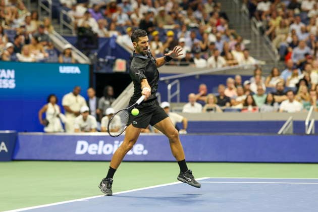 US Open tennis tournament - Day 1 Novak Djokovic of Serbia in action against Mariano Navone of Argentina during the Men™s Singles round one of the US Open Tennis Championships at the USTA Billie Jean King National Tennis Center in Flushing Meadows, New York, USA, 30 August 2026. The 2026 US Open tournament runs from 23 August through 13 September. FLUSHING MEADOWS NEW YORK United States  Copyright: xSARAHxYENESELx