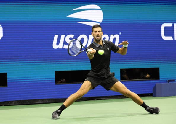 August 30, 2026, New York City, New York, USA: NOVAK DJOKOVIC of Serbia during the match against M. Navone of Argentina in the first round of Grand Slam tournament US Open. New York, USA. New York City USA - ZUMAc278 20260830_zsp_c278_004 Copyright: xMarcinxCholewinskix