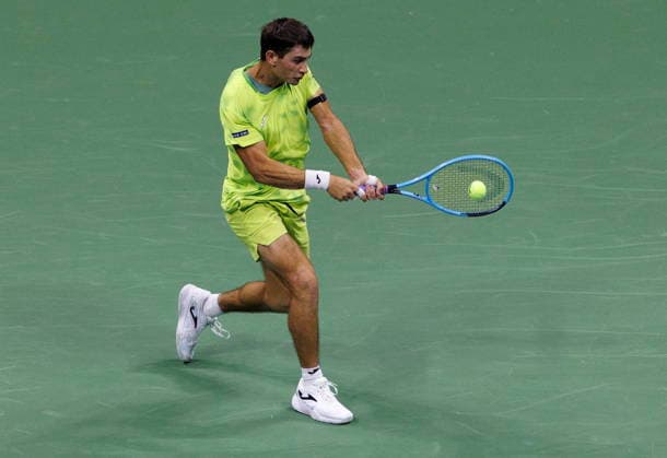 US Open tennis tournament - Day 1 Mariano Navone of Argentina in action against Novak Djokovic of Serbia during the Men s Singles round one of the US Open Tennis Championships at the USTA Billie Jean King National Tennis Center in Flushing Meadows, New York, USA, 30 August 2026. The 2026 US Open tournament runs from 23 August through 13 September. FLUSHING MEADOWS NEW YORK United States  Copyright: xBRIANxHIRSCHFELDx