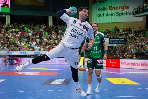 August 30, 2026, xovx, Opel Handball Bundesliga, HSG Wetzlar vs. SG BBM Bietigheim, Jonathan Fischer (SG BBM Bietigheim), Petter Överby (HSG Wetzlar), Wetzlar Buderus Arena, Hesse, Germany, DE