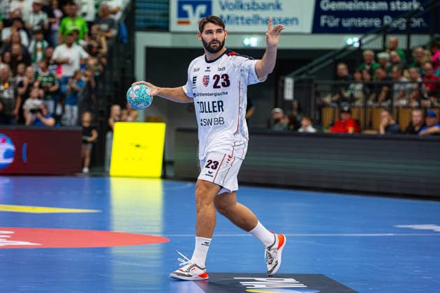 August 30, 2026, xovx, Opel Handball Bundesliga, HSG Wetzlar vs. SG BBM Bietigheim, Marcus Norrbrink (SG BBM Bietigheim), stock photo, Wetzlar, Buderus Arena, Hesse, Germany, DE