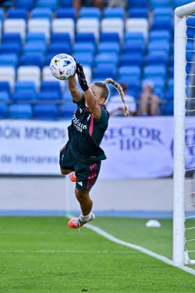 August 30, 2026, Madrid, Madrid, Spain: 1 MERLE FROHMS of Real Madrid CF Femenino during the Spanish Women League, Liga F, football match played between REAL MADRID Vs ATLETICO DE MADRID at Alfredo Di Stefano stadium on August 30, 2027, in Valdebebas, Madrid, Spain. Madrid Spain - ZUMAc312 20260830_zsp_c312_288 Copyright: xOscarxManuelxSanchezx