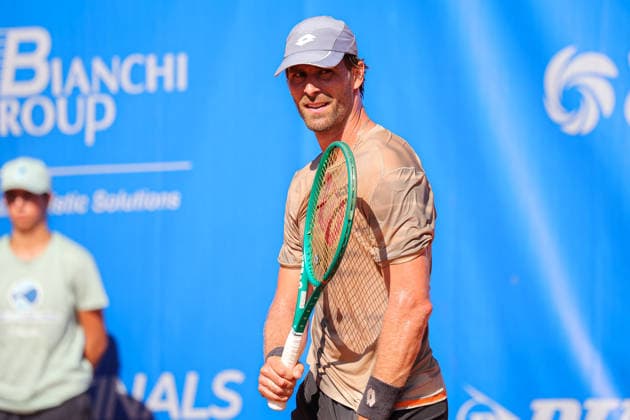 TENNIS - International Tennis Tournament - Como Lake Challenger Photo by IPA ABACAPRESS.COM87973235 - Norbert Gombos (SVK) during the Como Lake Challenger, an international tennis tournament in Como, Italy, on August 31, 2026 Como Italy  Copyright: xIPAxSport ABACAx