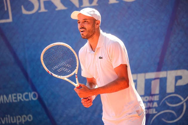 IPA87973700 - Laurent Lokoli (FRA) during the Como Lake Challenger, an international tennis tournament in Como, Italy, on August 31, 2026  Copyright: xRobertaxCorradin IPAxSportx xx 87973700