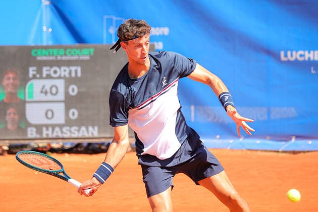IPA87973704 - Francesco Forti (ITA) during the Como Lake Challenger, an international tennis tournament in Como, Italy, on August 31, 2026  Copyright: xRobertaxCorradin IPAxSportx xx 87973704