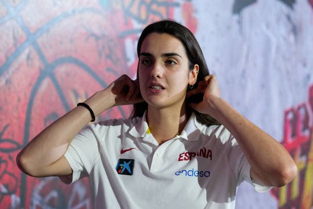 August 31, 2026, Madrid, Madrid, Spain: Paula Ginzo of Spain attends a interview during the farewell ceremony for the Spanish women s national basketball team ahead of the 2026 FIBA Women s Basketball World Cup in Berlin, at Endesa Headquarters on August 31, 2026, in Madrid, Spain. Madrid Spain - ZUMAa181 20260831_zaa_a181_003 Copyright: xDennisxAgyemanx