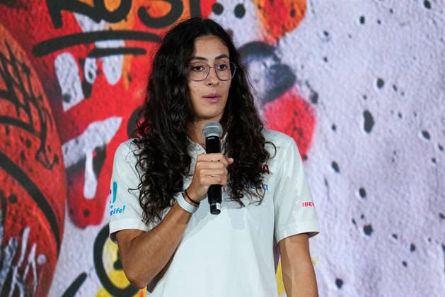 August 31, 2026, Madrid, Madrid, Spain: Maria Conde of Spain attends during the farewell ceremony for the Spanish women s national basketball team ahead of the 2026 FIBA Women s Basketball World Cup in Berlin, at Endesa Headquarters on August 31, 2026, in Madrid, Spain. Farewell Ceremony Spanish Women s National Basketball Team - FIBA World Cup 2026  - ZUMAa181 20260831_zaa_a181_024 Copyright: xDennisxAgyemanx