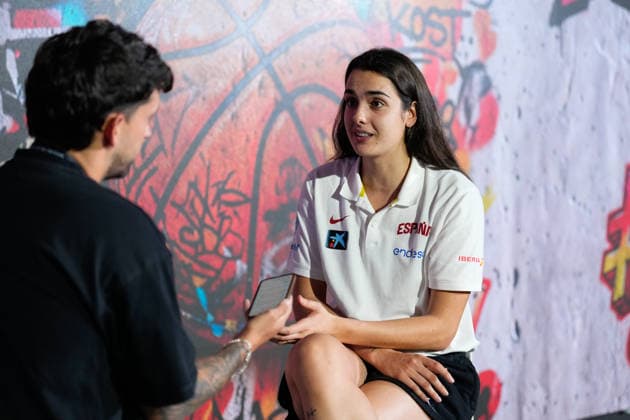 August 31, 2026, Madrid, Madrid, Spain: Paula Ginzo of Spain attends a interview during the farewell ceremony for the Spanish women s national basketball team ahead of the 2026 FIBA Women s Basketball World Cup in Berlin, at Endesa Headquarters on August 31, 2026, in Madrid, Spain. Madrid Spain - ZUMAa181 20260831_zaa_a181_051 Copyright: xDennisxAgyemanx