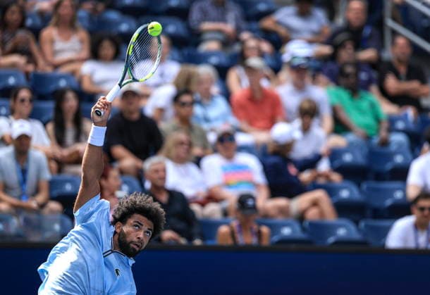 US Open tennis tournament - Day 2 Arthur Fils of France in action against Stefanos Tsitsipas of Greece during the Men s Singles first round tennis match of the US Open Tennis Championships, in Flushing Meadows, New York, USA, 31 August 2026. FLUSHING MEADOWS NEW YORK United States  Copyright: xCRISTOBALxHERRERA-ULASHKEVICHx
