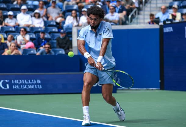 US Open tennis tournament - Day 2 Arthur Fils of France in action against Stefanos Tsitsipas of Greece during the Men s Singles first round tennis match of the US Open Tennis Championships, in Flushing Meadows, New York, USA, 31 August 2026. FLUSHING MEADOWS NEW YORK United States  Copyright: xCRISTOBALxHERRERA-ULASHKEVICHx