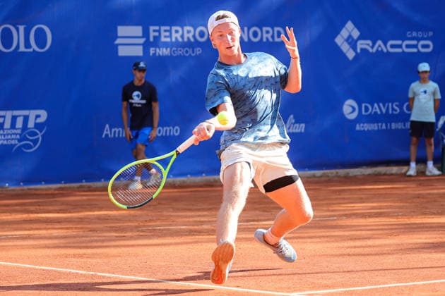 IPA87978051 - Max Schoenhaus (GER) during the Como Lake Challenger, an international tennis tournament in Como, Italy, on August 31, 2026  Copyright: xRobertaxCorradin IPAxSportx xx 87978051