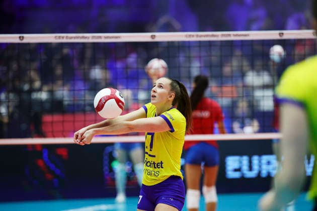 BRNO, CZECH REPUBLIC 20260831 Sweden s Anna Haak warms up during the round of 16 match in the Women s European Volleyball Championship between the Czech Republic and Sweden in Brno, Czech Republic BRNO CZECH REPUBLIC x9200x  Copyright: xAdamxIhse TTx VOLLEYBOLL-EM 2026 TJECKIEN-SVERIGE