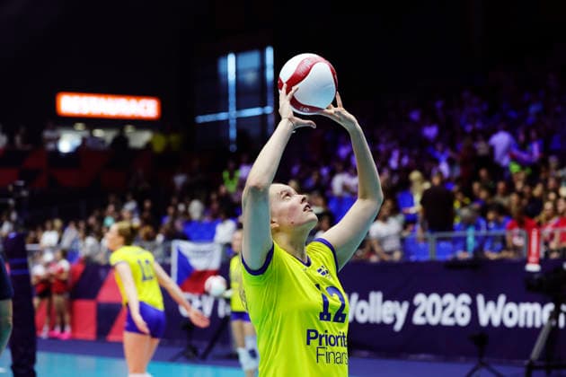 BRNO, CZECH REPUBLIC 20260831 Sweden s Hilda Gustafsson warms up during the round of 16 match in the Women s European Volleyball Championship between the Czech Republic and Sweden in Brno, Czech Republic BRNO CZECH REPUBLIC x9200x  Copyright: xAdamxIhse TTx VOLLEYBOLL-EM 2026 TJECKIEN-SVERIGE