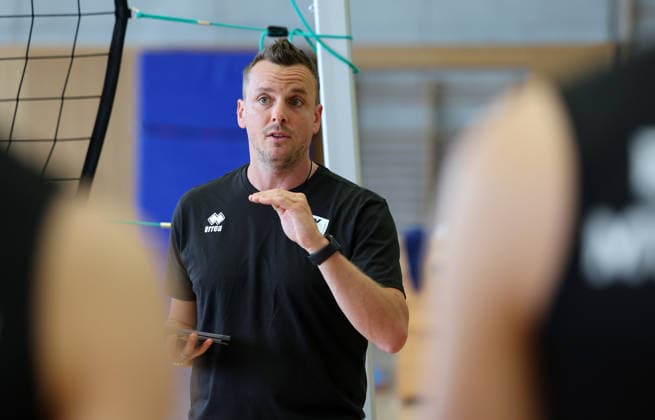 August 31, 2026, Germany, Ludwigsburg, Barock Volleys MTV Ludwigsburg Volleyball Team Kicks Off Training Season, Coach Patrick Steuerwald
