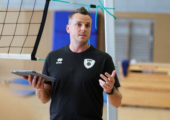 August 31, 2026, Germany, Ludwigsburg, Barock Volleys MTV Ludwigsburg Volleyball Team Kicks Off Training Season, Coach Patrick Steuerwald