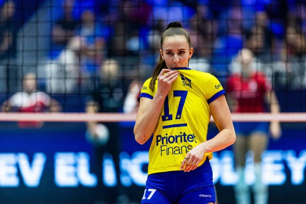 260831 Anna Haak of Sweden during the CEV EuroVolley 2026 round of 16 volleyball match between the Czech Republic and Sweden on August 31, 2026 in Brno. Photo by Pavel Lebeda, BILDBYRAN COP 18 XY0126 volleyball women s EuroVolley Championship Round of 16 Czech Republic Sweden bbeng  Copyright: PAVELxLEBEDA BB260831BB442