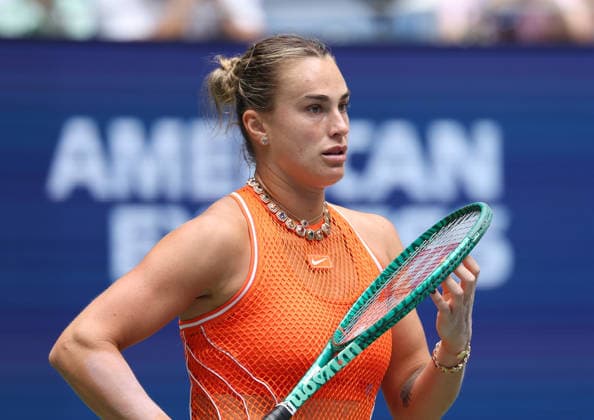 August 31, 2026, New York City, New York, USA: ARYNA SABALENKA during the match against C. Osorio of Colombia in the first round of Grand Slam tournament US Open. New York, USA. New York City USA - ZUMAc278 20260831_zsp_c278_007 Copyright: xMarcinxCholewinskix