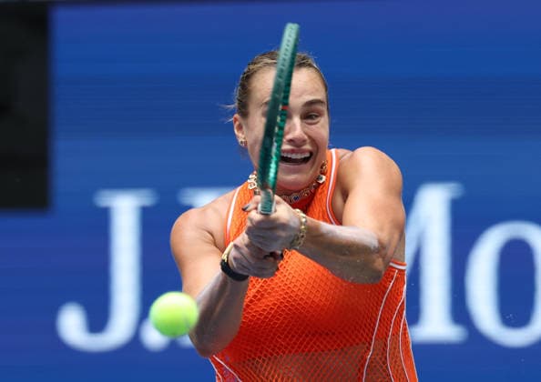 August 31, 2026, New York City, New York, USA: ARYNA SABALENKA during the match against C. Osorio of Colombia in the first round of Grand Slam tournament US Open. New York, USA. New York City USA - ZUMAc278 20260831_zsp_c278_016 Copyright: xMarcinxCholewinskix