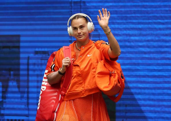 August 31, 2026, New York City, New York, USA: ARYNA SABALENKA before the match against C. Osorio of Colombia in the first round of Grand Slam tournament US Open. New York, USA. Tennis: US Open - Aryna Sabalenka  - ZUMAc278 20260831_zsp_c278_005 Copyright: xMarcinxCholewinskix