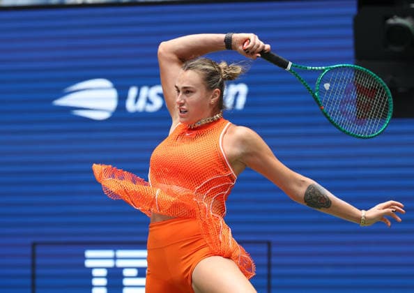 August 31, 2026, New York City, New York, USA: ARYNA SABALENKA during the match against C. Osorio of Colombia in the first round of Grand Slam tournament US Open. New York, USA. New York City USA - ZUMAc278 20260831_zsp_c278_017 Copyright: xMarcinxCholewinskix