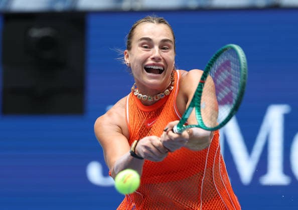 August 31, 2026, New York City, New York, USA: ARYNA SABALENKA during the match against C. Osorio of Colombia in the first round of Grand Slam tournament US Open. New York, USA. New York City USA - ZUMAc278 20260831_zsp_c278_019 Copyright: xMarcinxCholewinskix
