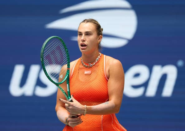 August 31, 2026, New York City, New York, USA: ARYNA SABALENKA during the match against C. Osorio of Colombia in the first round of Grand Slam tournament US Open. New York, USA. New York City USA - ZUMAc278 20260831_zsp_c278_021 Copyright: xMarcinxCholewinskix