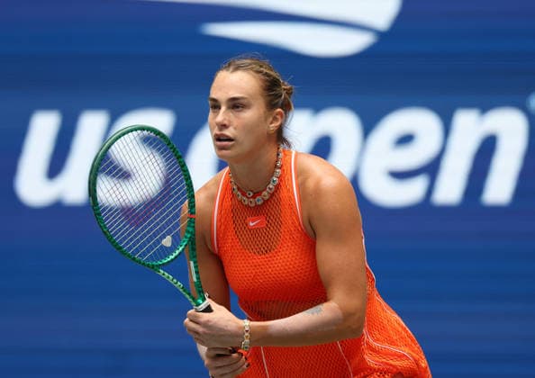 August 31, 2026, New York City, New York, USA: ARYNA SABALENKA during the match against C. Osorio of Colombia in the first round of Grand Slam tournament US Open. New York, USA. Tennis: US Open - Aryna Sabalenka  - ZUMAc278 20260831_zsp_c278_015 Copyright: xMarcinxCholewinskix