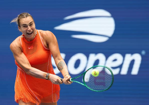August 31, 2026, New York City, New York, USA: ARYNA SABALENKA during the match against C. Osorio of Colombia in the first round of Grand Slam tournament US Open. New York, USA. Tennis: US Open - Aryna Sabalenka  - ZUMAc278 20260831_zsp_c278_018 Copyright: xMarcinxCholewinskix