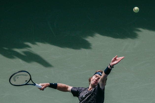 US Open tennis tournament - Day 2 Andrey Rublev of Russia in action against Otto Virtanen of Finland during the Men s Singles first round tennis match of the US Open Tennis Championships in Flushing Meadows, New York, USA, 31 August 2026. FLUSHING MEADOWS NEW YORK United States  Copyright: xOLGAxFEDOROVAx