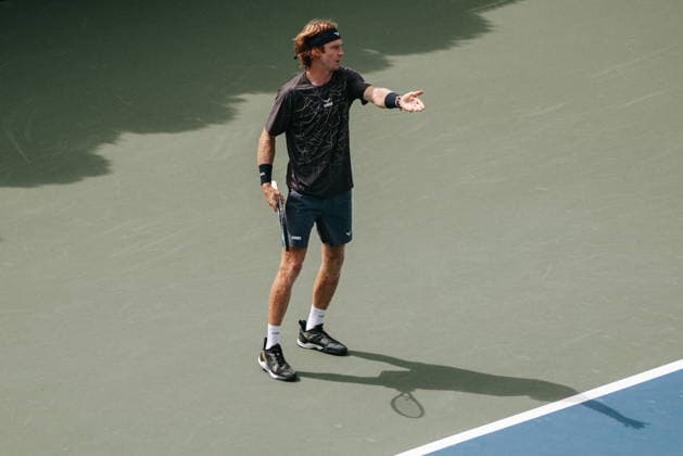 US Open tennis tournament - Day 2 Andrey Rublev of Russia in action against Otto Virtanen of Finland during the Men s Singles first round tennis match of the US Open Tennis Championships in Flushing Meadows, New York, USA, 31 August 2026. FLUSHING MEADOWS NEW YORK United States  Copyright: xOLGAxFEDOROVAx