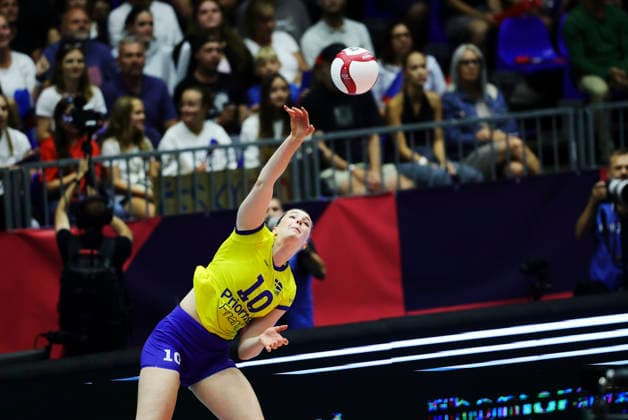 BRNO, CZECH REPUBLIC 20260831 Sweden s Isabelle Haak during the round of 16 match in the Women s European Volleyball Championship between the Czech Republic and Sweden in Brno, Czech Republic BRNO CZECH REPUBLIC x9200x  Copyright: xAdamxIhse TTx VOLLEYBOLL-EM 2026 TJECKIEN-SVERIGE