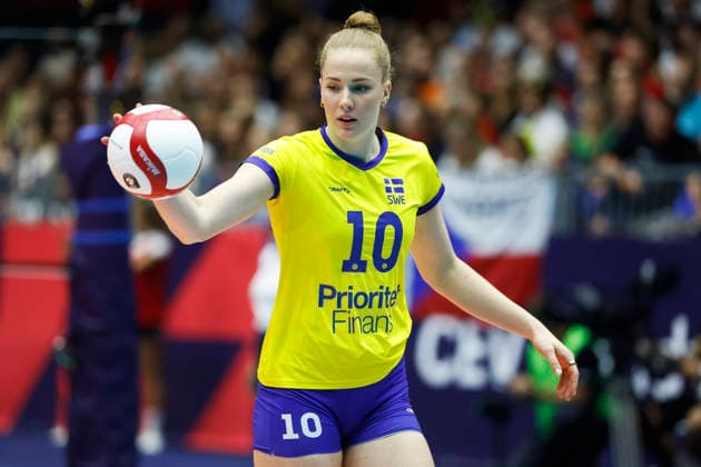 260831 Isabelle Haak of Sweden during the CEV EuroVolley 2026 round of 16 volleyball match between the Czech Republic and Sweden on August 31, 2026 in Brno. Photo by Pavel Lebeda, BILDBYRAN COP 18 XY0126 volleyball women s EuroVolley Championship Round of 16 Czech Republic Sweden bbeng  Copyright: PAVELxLEBEDA BB260831BB471