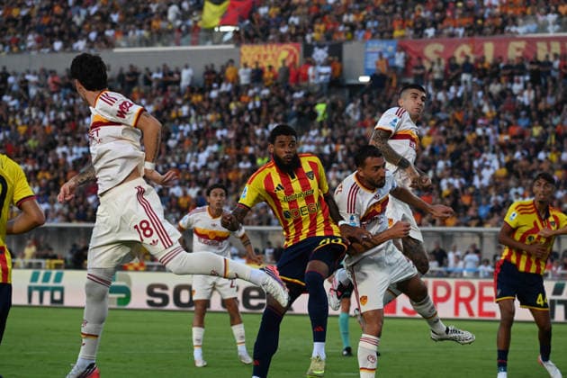 IPA87979466 - Jamil Siebert (US Lecce) in action during the US Lecce vs. AS Roma Serie A soccer match in Lecce, Italy, on August 31, 2026  Copyright: xPasqualexGolia IPAxSportx xx 87979466