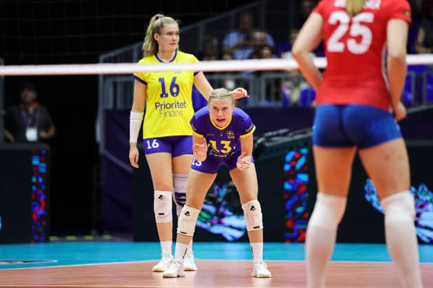 BRNO, CZECH REPUBLIC 20260831 Sweden s Vilma Julevik and Filippa Brink during the round of 16 match in the Women s European Volleyball Championship between the Czech Republic and Sweden in Brno, Czech Republic BRNO CZECH REPUBLIC x9200x  Copyright: xAdamxIhse TTx VOLLEYBOLL-EM 2026 TJECKIEN-SVERIGE