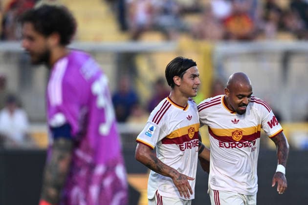 Ci Lecce 31 08 2026 - campionato di calcio serie A Lecce-Roma foto Carmelo Imbesi Image nella foto: esultanza gol Donyell Malen 