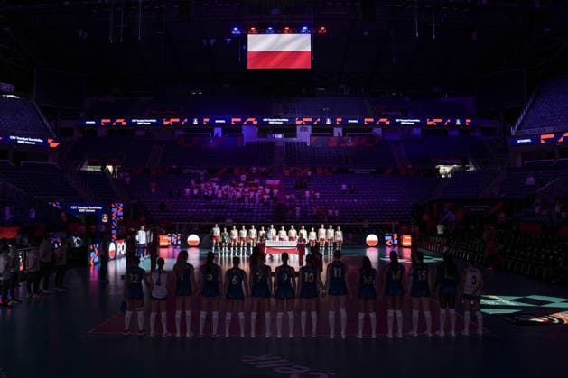 Poland v Portugal - CEV EuroVolley 2026 ISTANBUL, TURKIYE - AUGUST 31: Players in line ahead of the 2026 CEV Women s European Volleyball Championship Round of 16 match between Poland and Portugal at Sinan Erdem Sports Hall in Istanbul, Turkiye, on August 31, 2026. Beyza Comert Anadolu Istanbul Turkey. Editorial use only. Please get in touch for any other usage.  Copyright: x2026xAnadoluxBeyzaxComertx