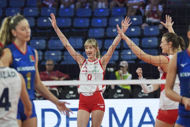 Poland v Portugal - CEV EuroVolley 2026 ISTANBUL, TURKIYE - AUGUST 31: Julita Piasecka (8) of Poland celebrates during the 2026 CEV Women s European Volleyball Championship Round of 16 match between Poland and Portugal at Sinan Erdem Sports Hall in Istanbul, Turkiye, on August 31, 2026. Beyza Comert Anadolu Istanbul Turkey. Editorial use only. Please get in touch for any other usage.  Copyright: x2026xAnadoluxBeyzaxComertx