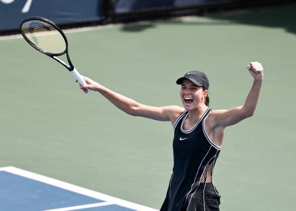 Lilli Tagger (AUT) celebrates after her victory; celebration, joy, emotion; U.S. Open Championships; Billie Jean King National Tennis Center; Flushing Meadows, New York, USA Copyright: xJuergenxHasenkopfx