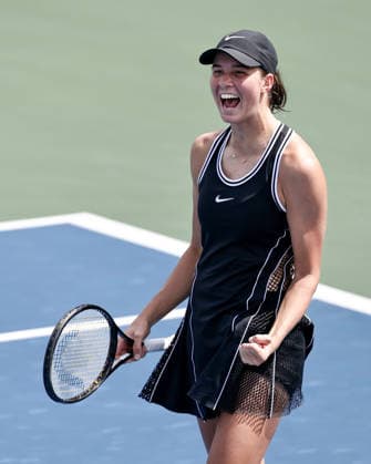 Lilli Tagger (AUT) celebrates after her victory; celebration, joy, emotion; U.S. Open Championships; Billie Jean King National Tennis Center; Flushing Meadows, New York, USA Copyright: xJuergenxHasenkopfx