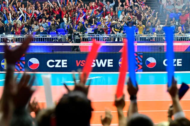 Fans during the Women s European Volleyball Championship, EuroVolley 2026, Round of 16, Czechia vs Sweden in Brno, Czech Republic, August 31, 2026. (CTKxPhoto VaclavxSalek) CTKPhotoP2026083106602  CTKPhotoP2026083106602